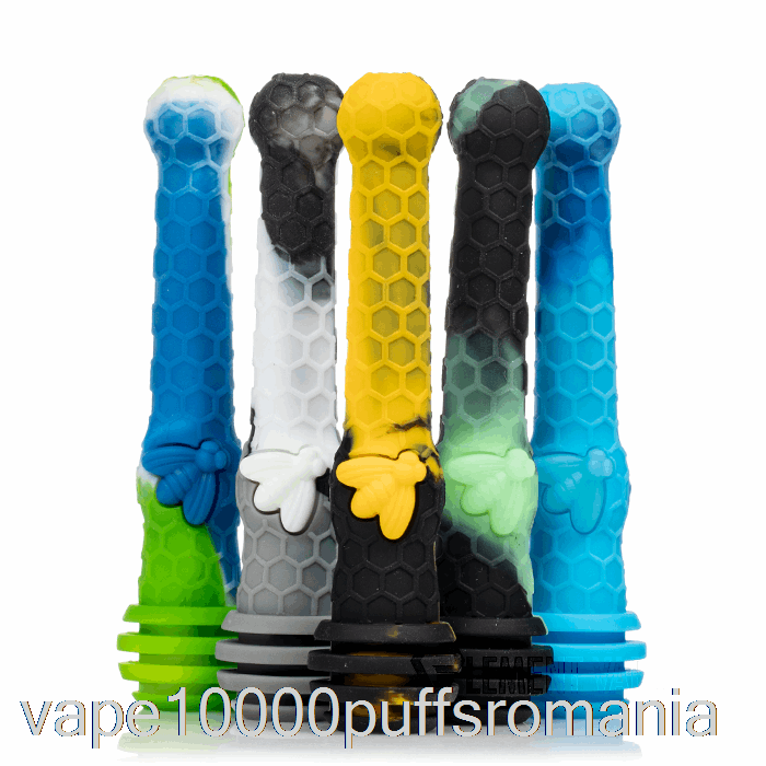 Vape Romania Stratus Honey Dipper Silicon Dab Straw Rasta (verde / Rosu / Galben)